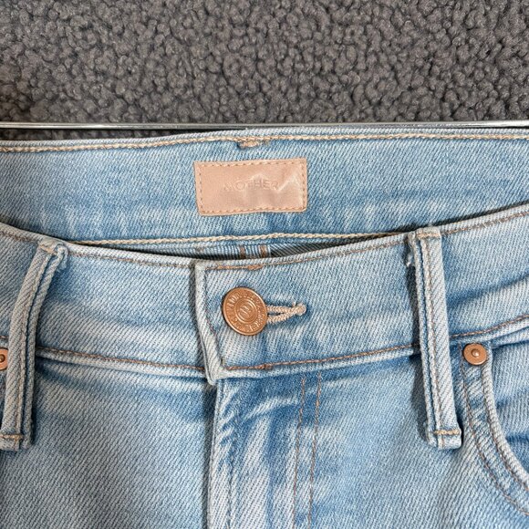 Mother The Undercover Cargo Sneak Wide Leg Jeans - Women's Size 30 - Blue - Picture 3 of 11